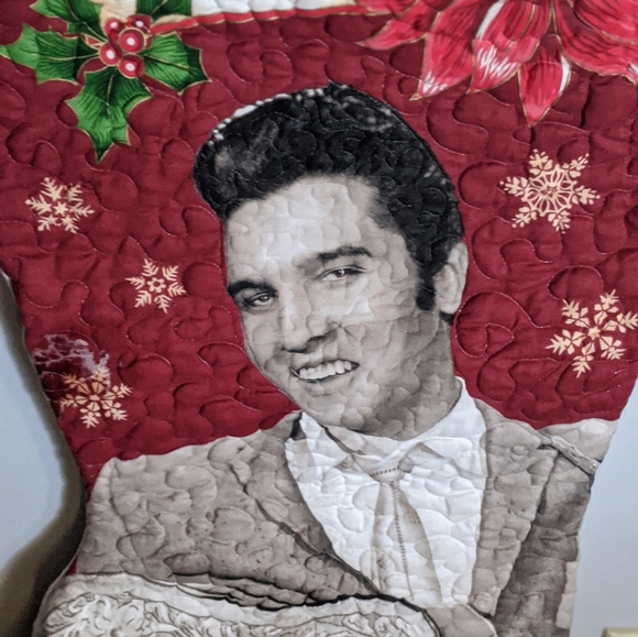 Handmade/quilted Elvis stocking - Picture 2 of 2